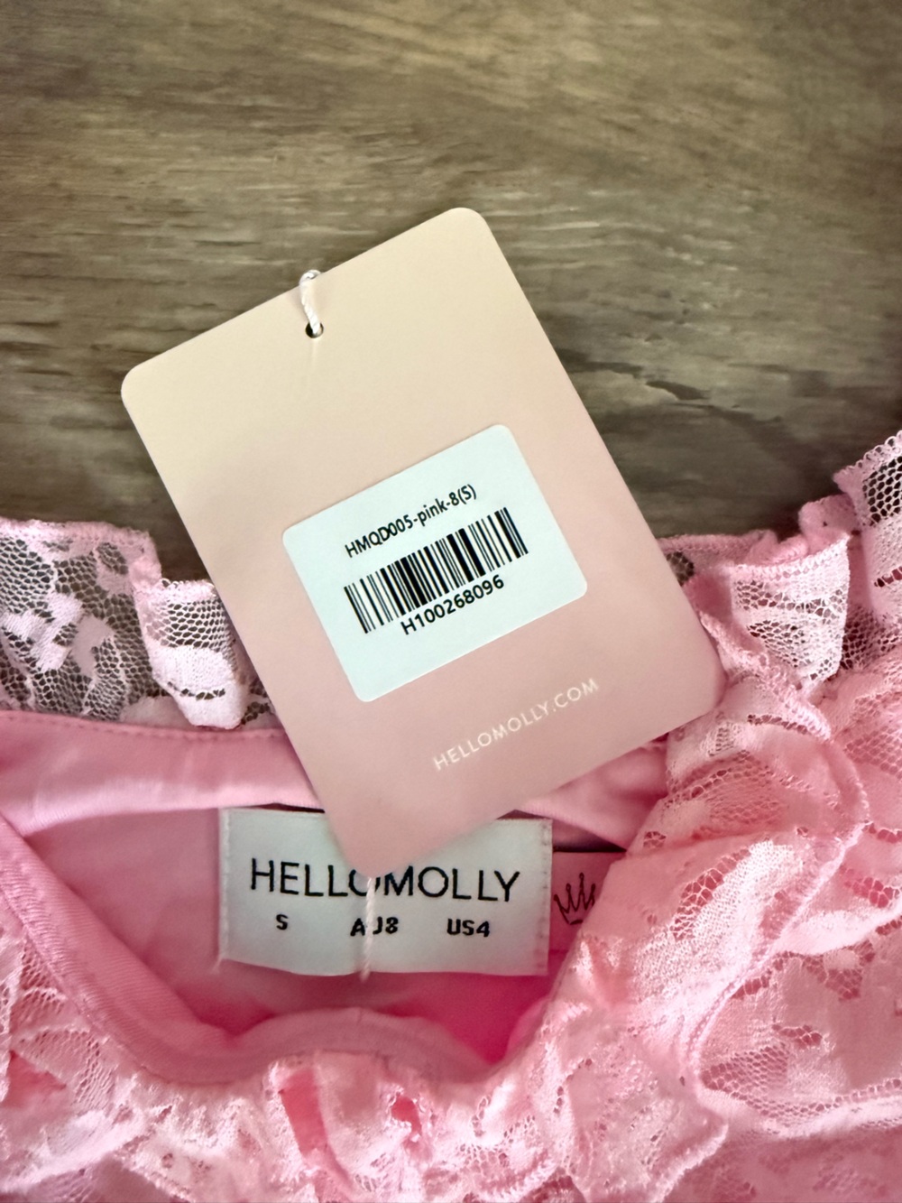 Hello Molly Pink Lace Ruffle Mini Dress - Picture 4 of 14